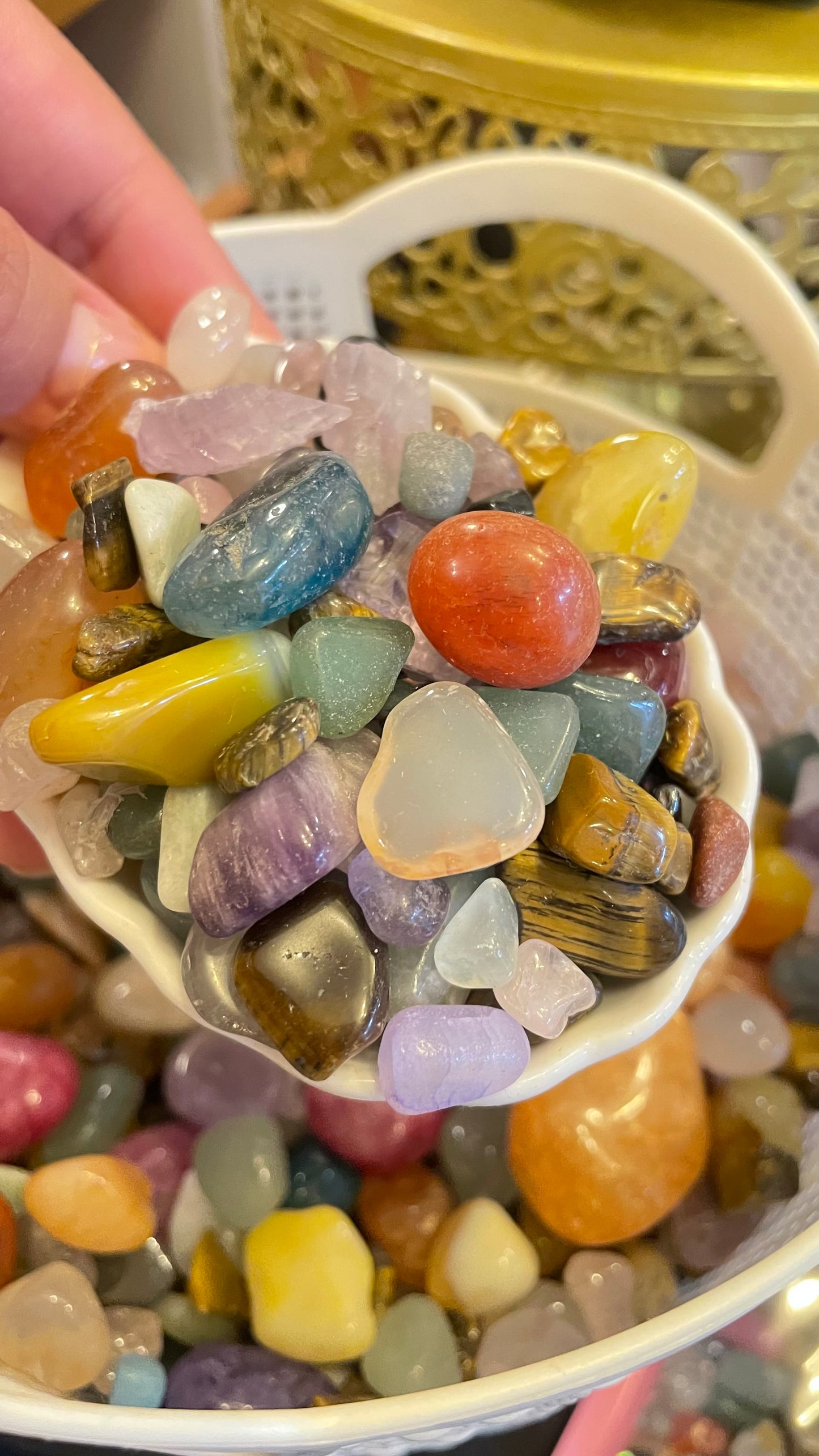 Bolsa de Cuarzos Mixtos ( TODO LO QUE QUEPA EN EL PLATITO X $50) ✨🫣