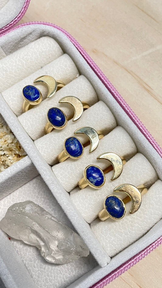 Anillo Lápislazuli y Luna