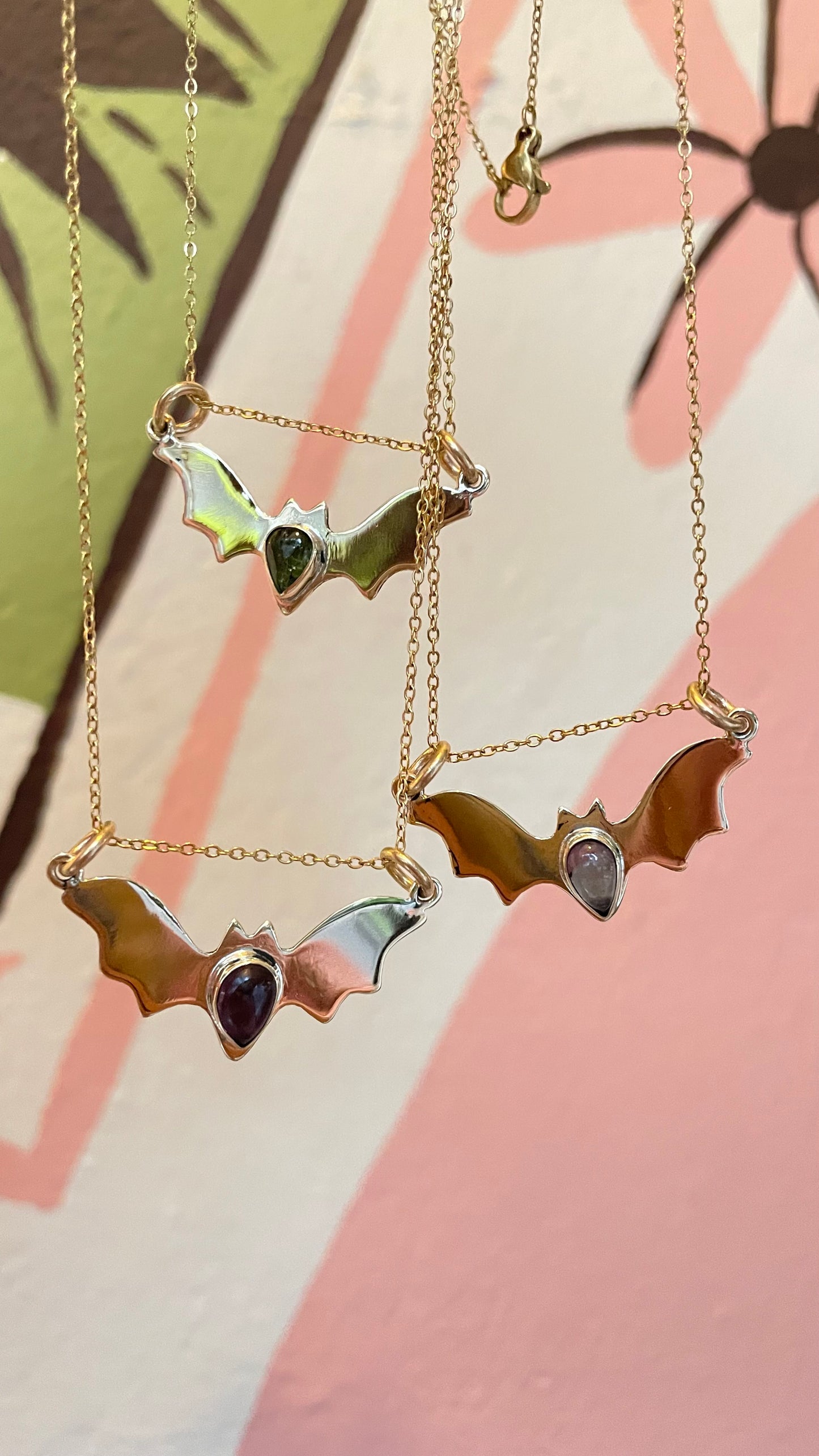 ✨🦇🍉 Collar Bat Season EDICIÓN ESPECIAL •Turmalina Sandía • 🍉 🦇✨-Temporada de Brujas-