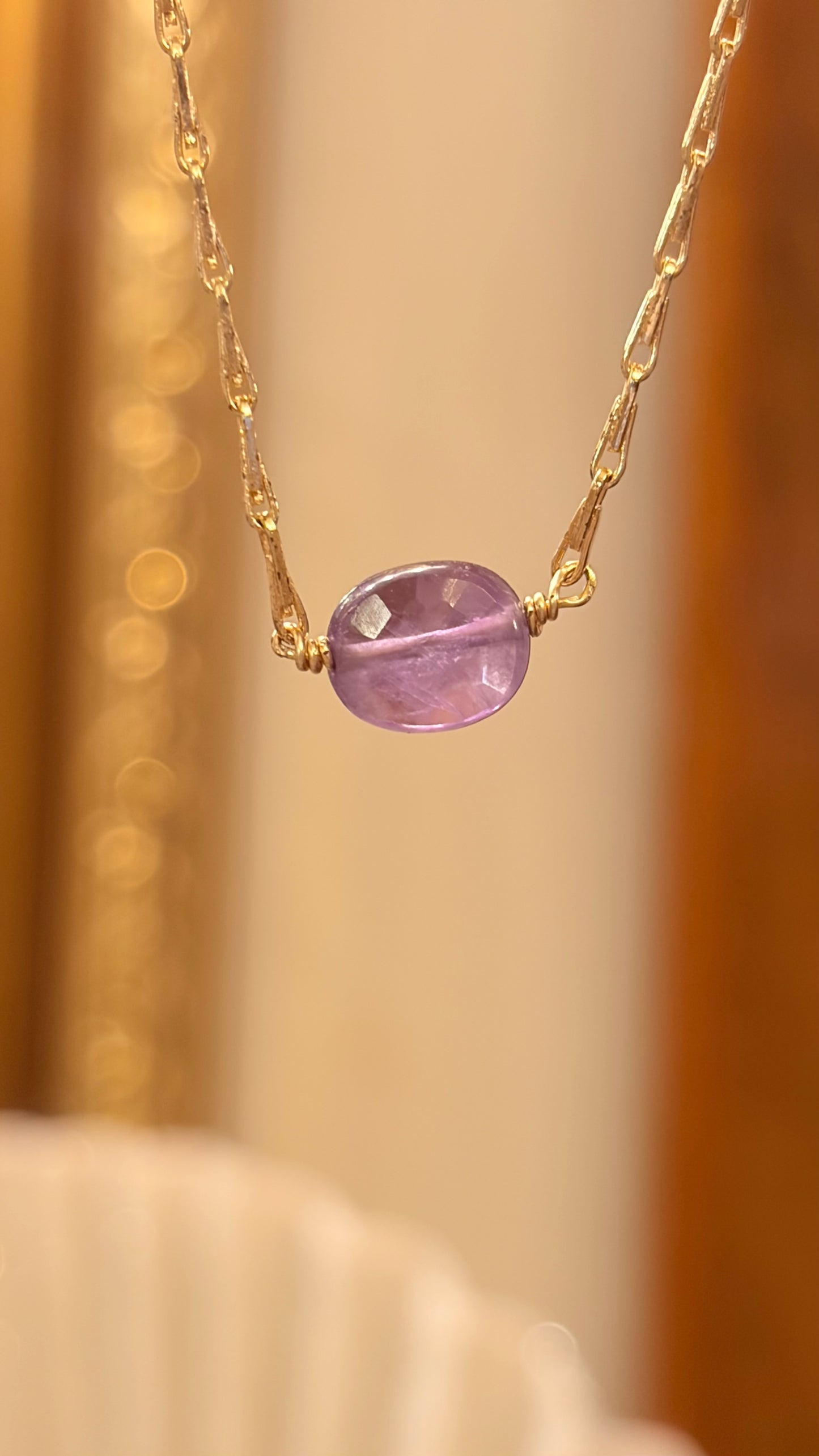 Collar Shine Amatista Oval