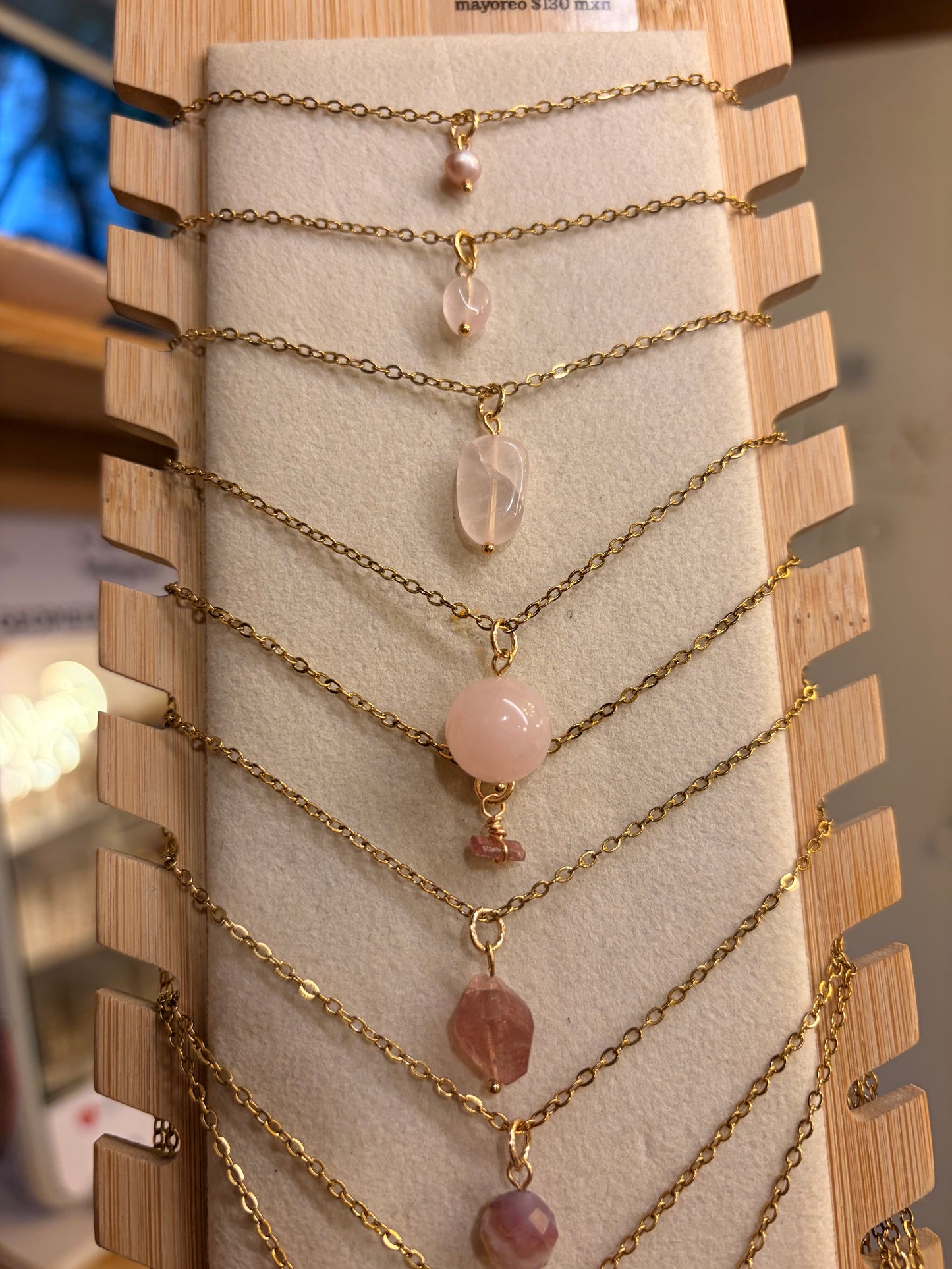 Stock de $100 pesitos•Collar Mineral Sencillo Varios