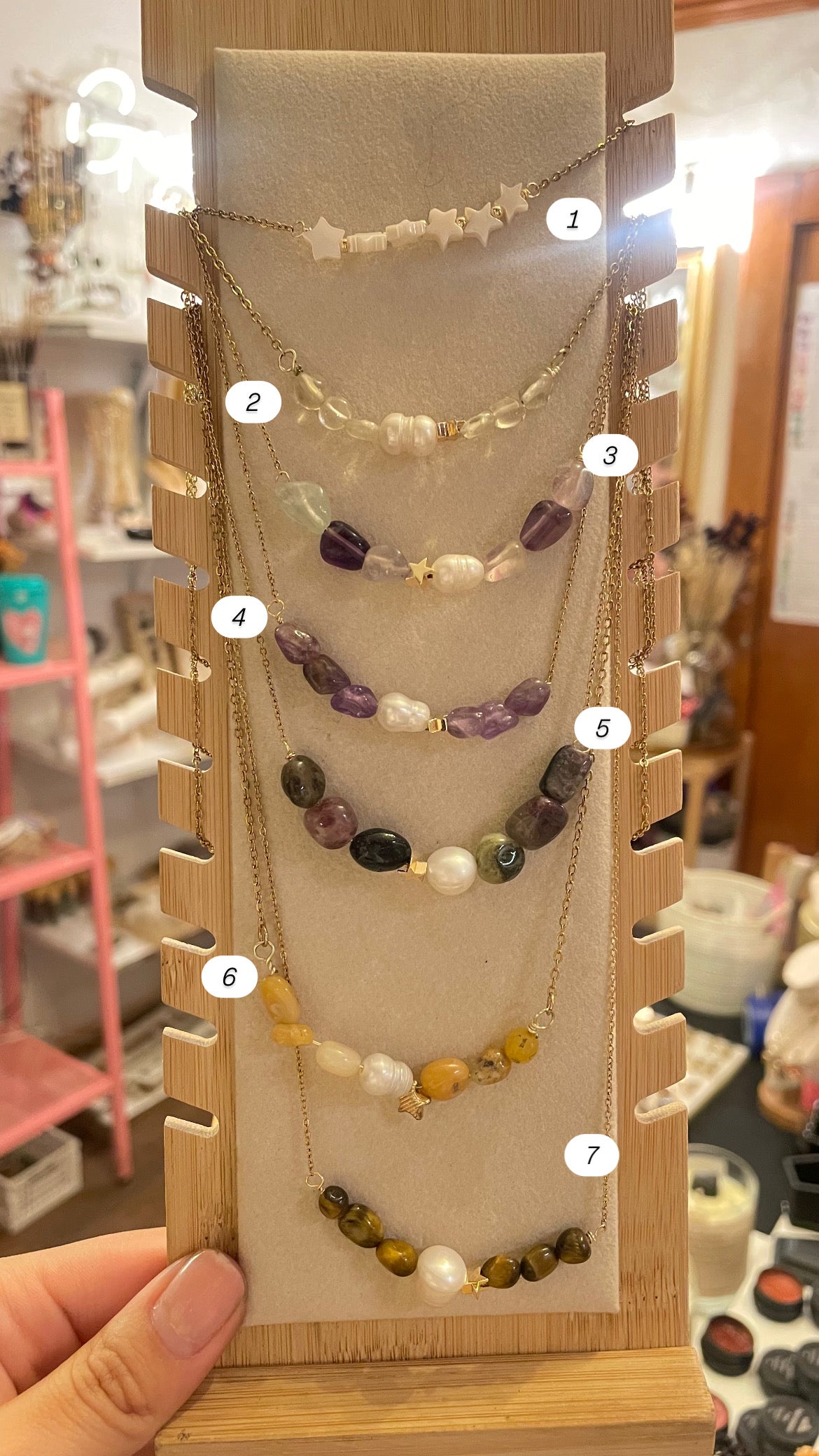 Collar Cielo y Perla Varios