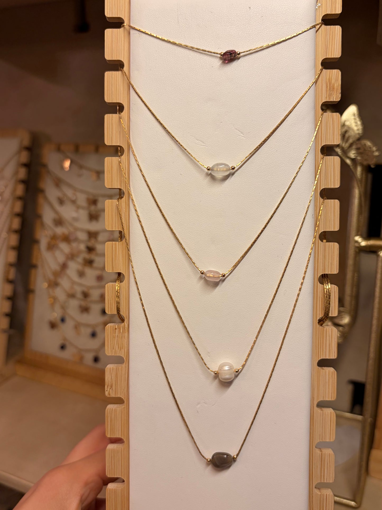 Stock de $100 pesitos• Collar Nugget de Cuarzo