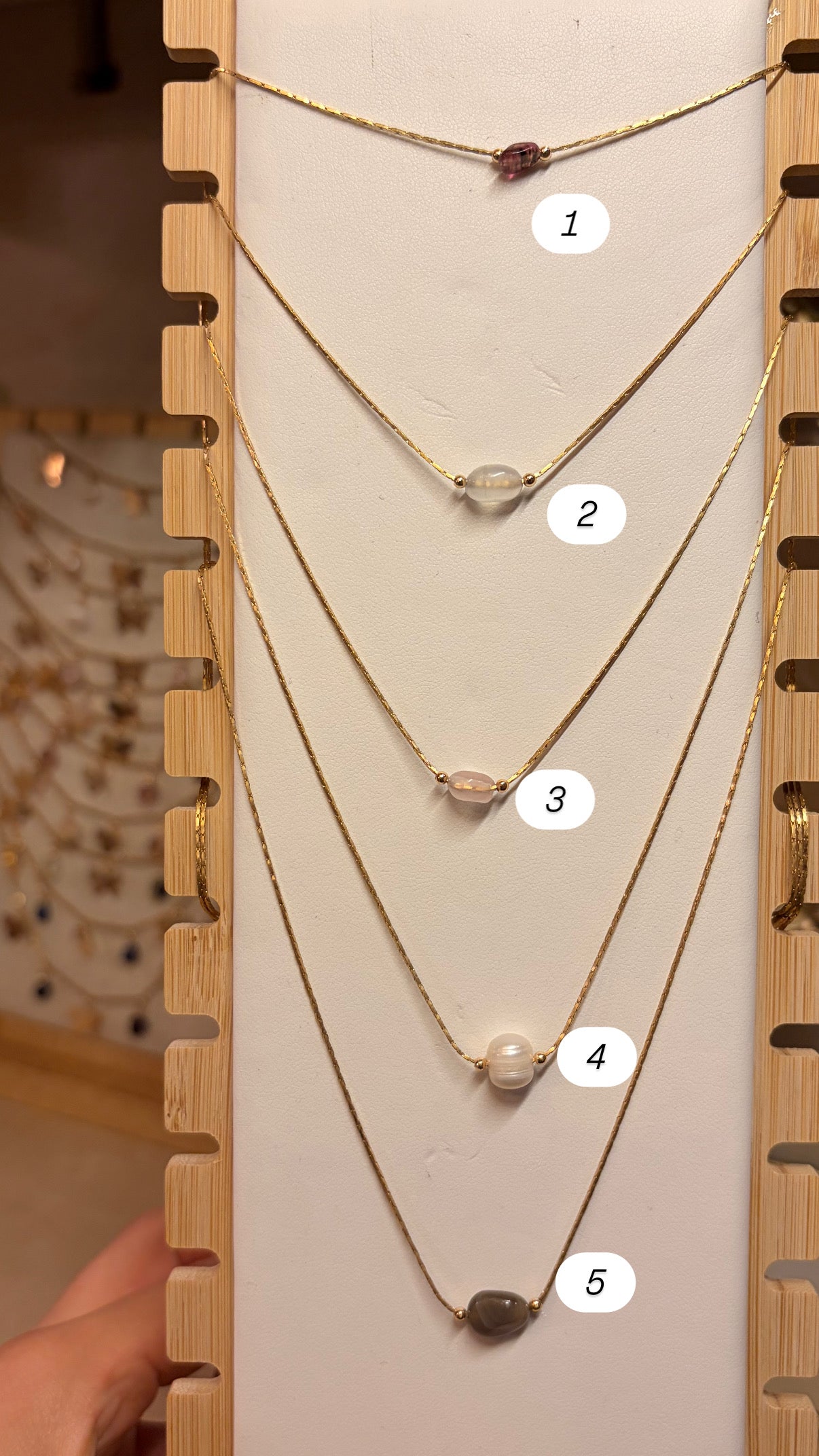 Stock de $100 pesitos• Collar Nugget de Cuarzo