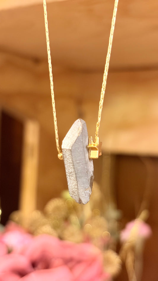 Collar Cuarzo Titanio  ⭐️ Brillos de Universo