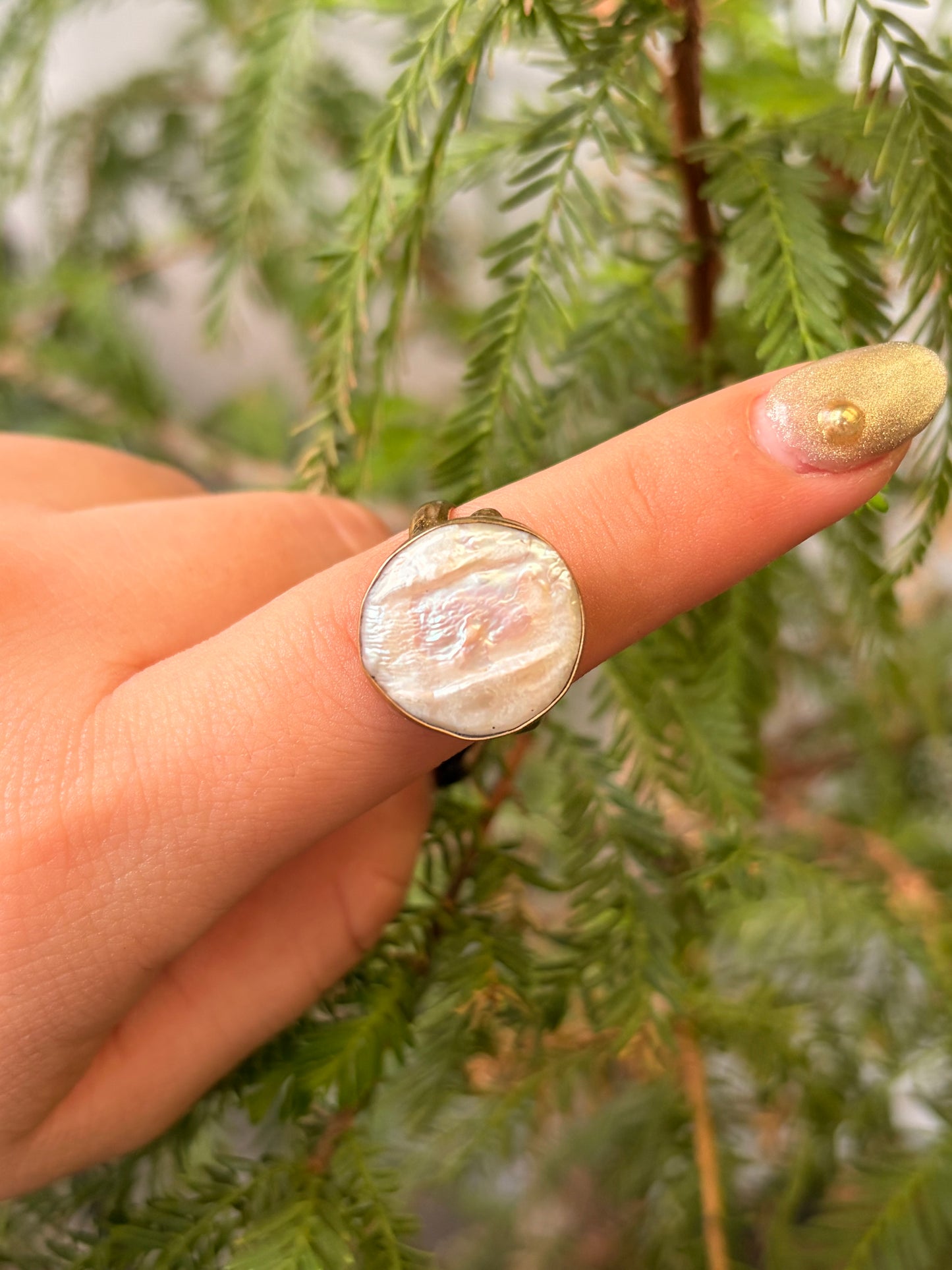 Anillo Perla Redonda Maxi