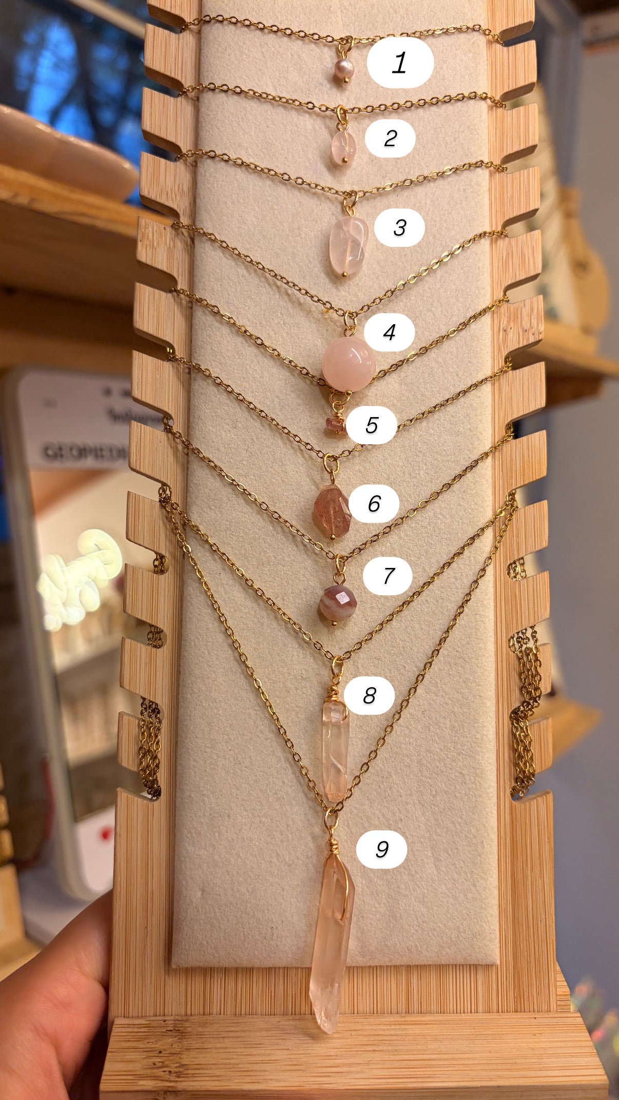 Stock de $100 pesitos•Collar Mineral Sencillo Varios