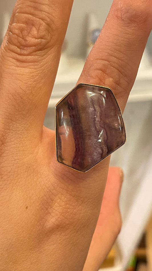 Anillo de Fluorita Arcoíris 1
