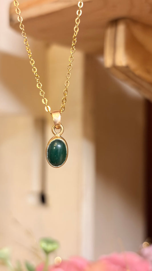 Collar Ágata Verde   (Pieza Única)