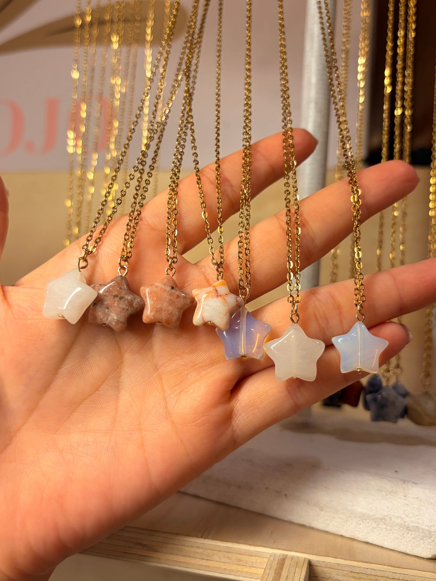 Stock de $100 pesitos•Collar Estrella  de Cuarzo