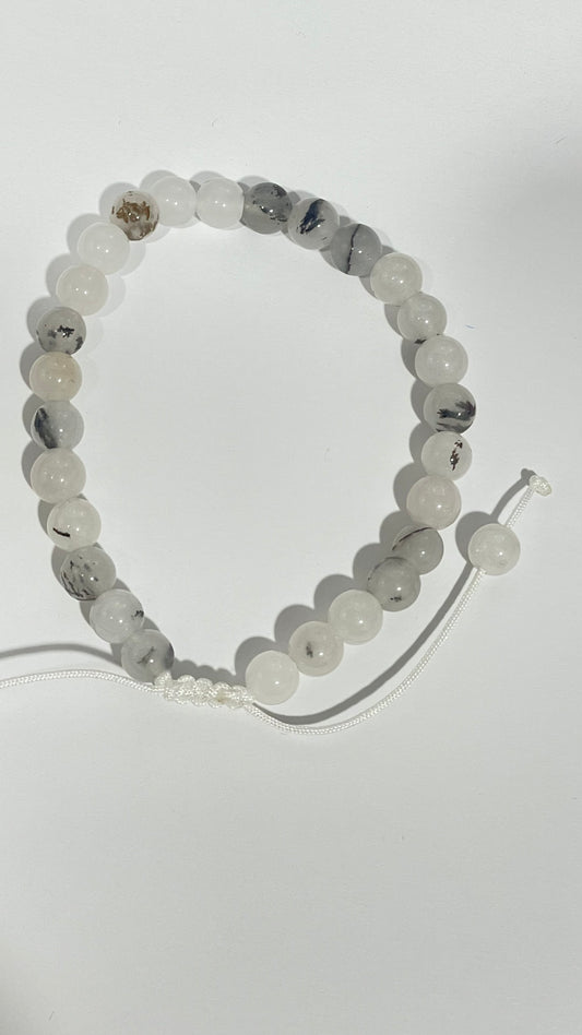 Pulsera de Cuarzo Turmalinado C   6mm