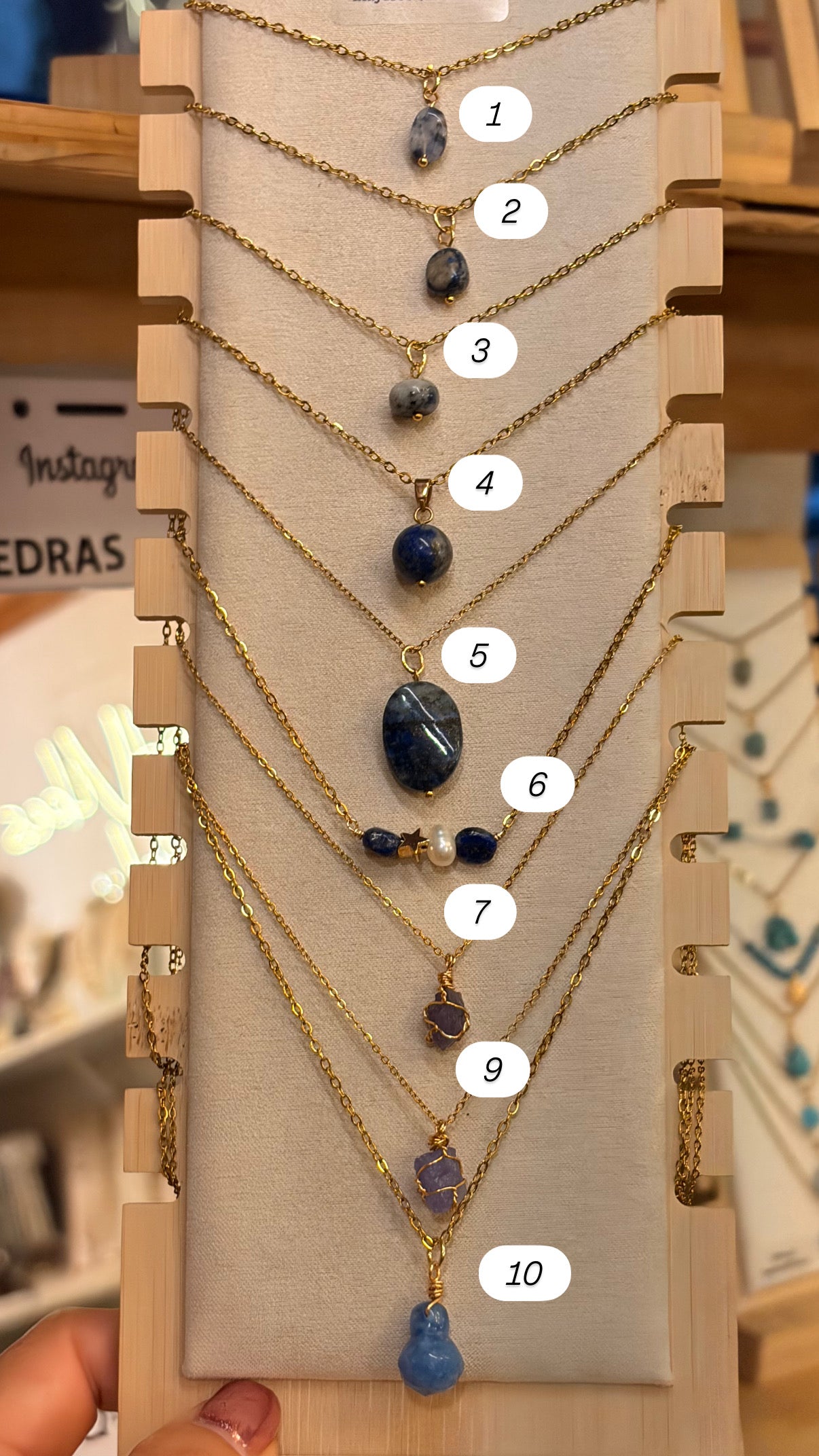 Stock de $100 pesitos•Collar Mineral Sencillo Varios