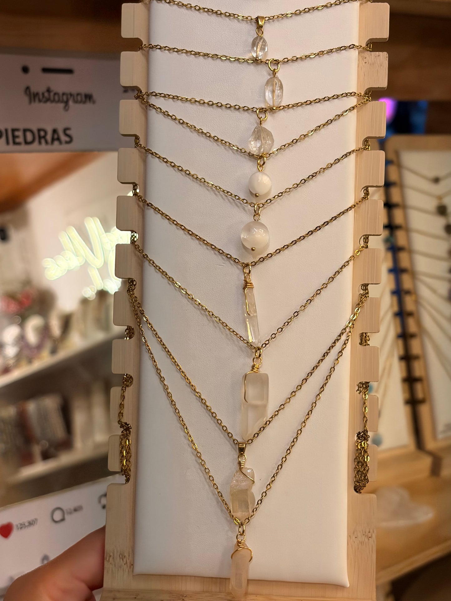 Stock de $100 pesitos•Collar Mineral Sencillo Varios