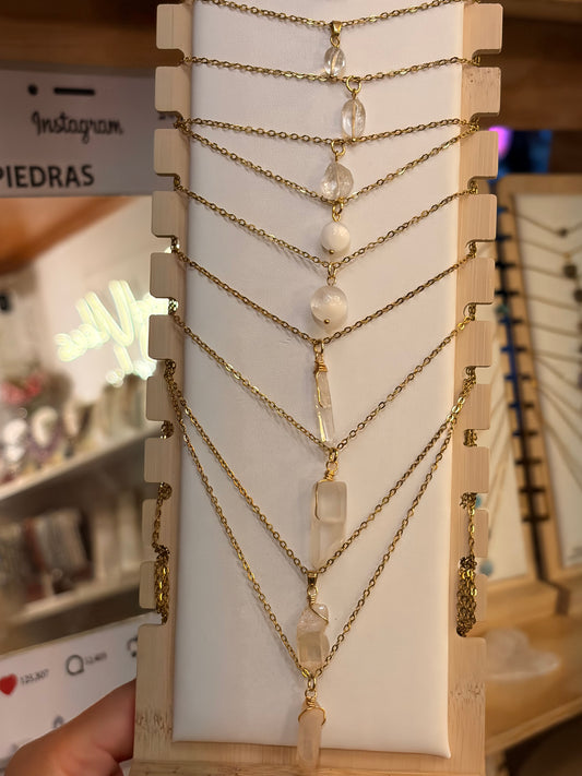 Stock de $100 pesitos•Collar Mineral Sencillo Varios