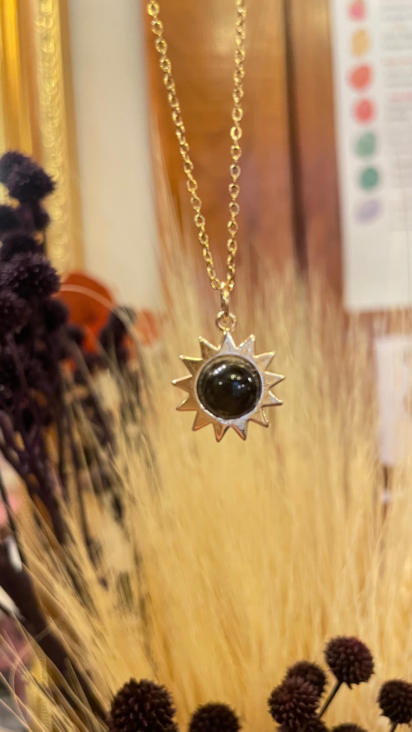 Collar Sol de Obsidiana