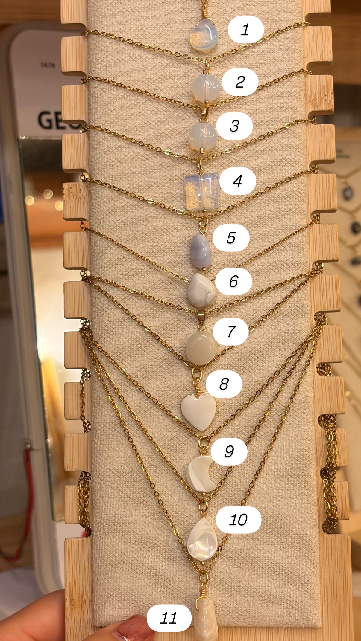 Stock de $100 pesitos•Collar Mineral Sencillo Varios