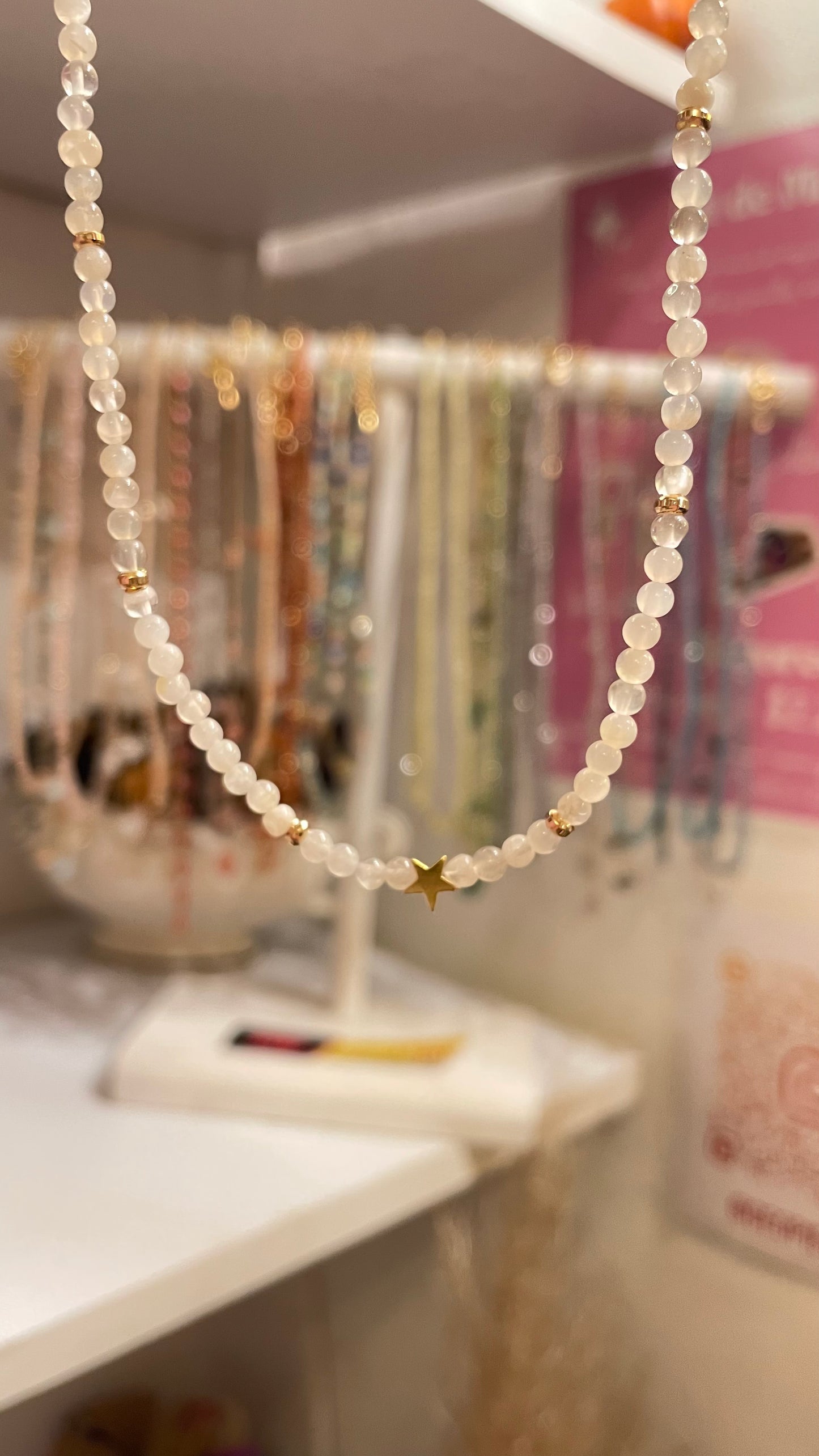 Gargantilla Adularía   y Estrella