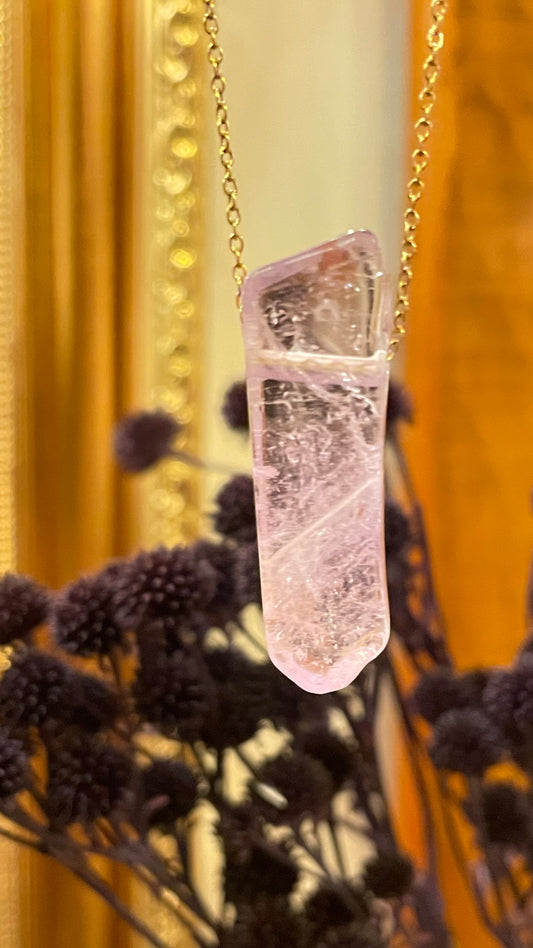 Collar Péndulo Salvaje Amatista Cristal  -Temporada de Brujas-