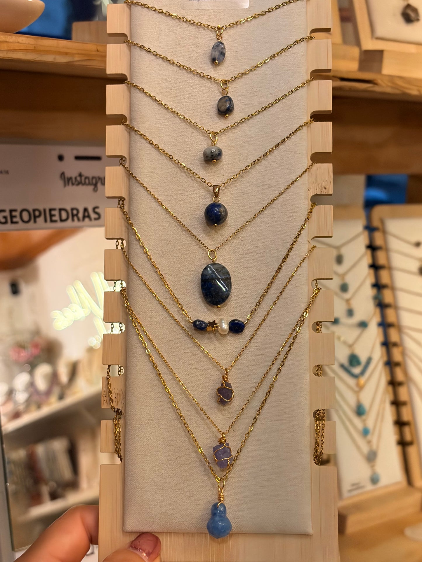 Stock de $100 pesitos•Collar Mineral Sencillo Varios