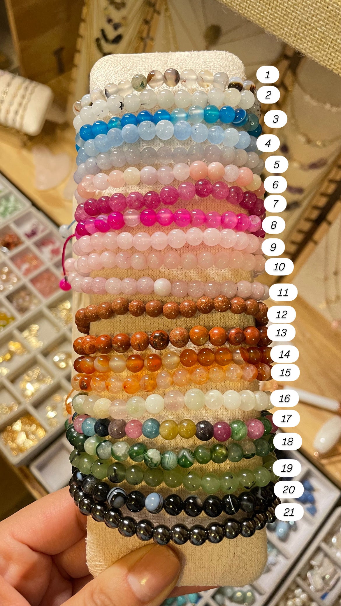 Pulsera de Ágata o Cuarzo