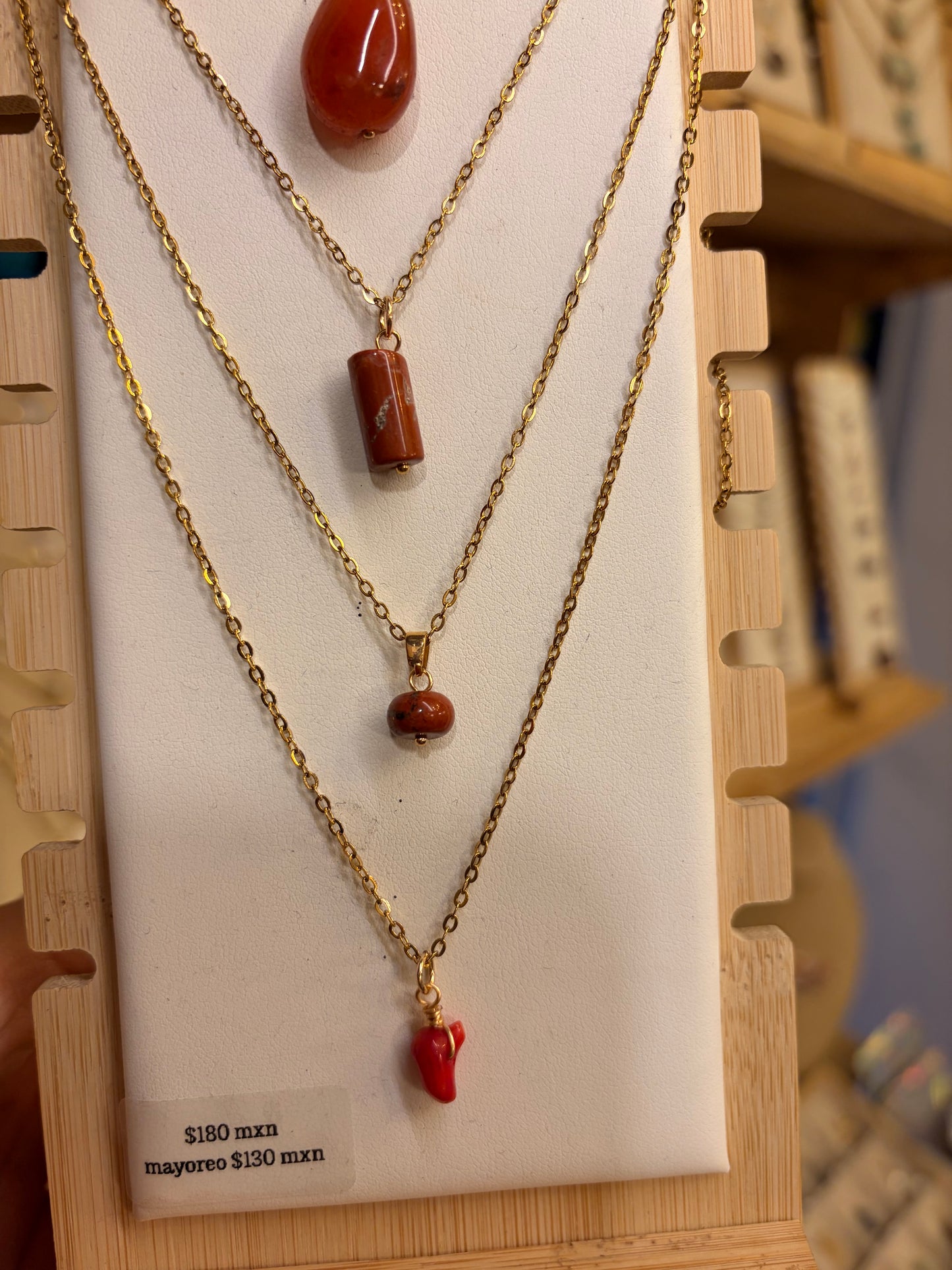 Stock de $100 pesitos•Collar Mineral Sencillo Varios