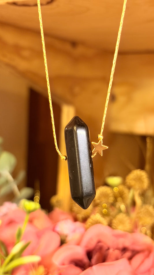Collar Obsidiana ⭐️ Brillos de Universo