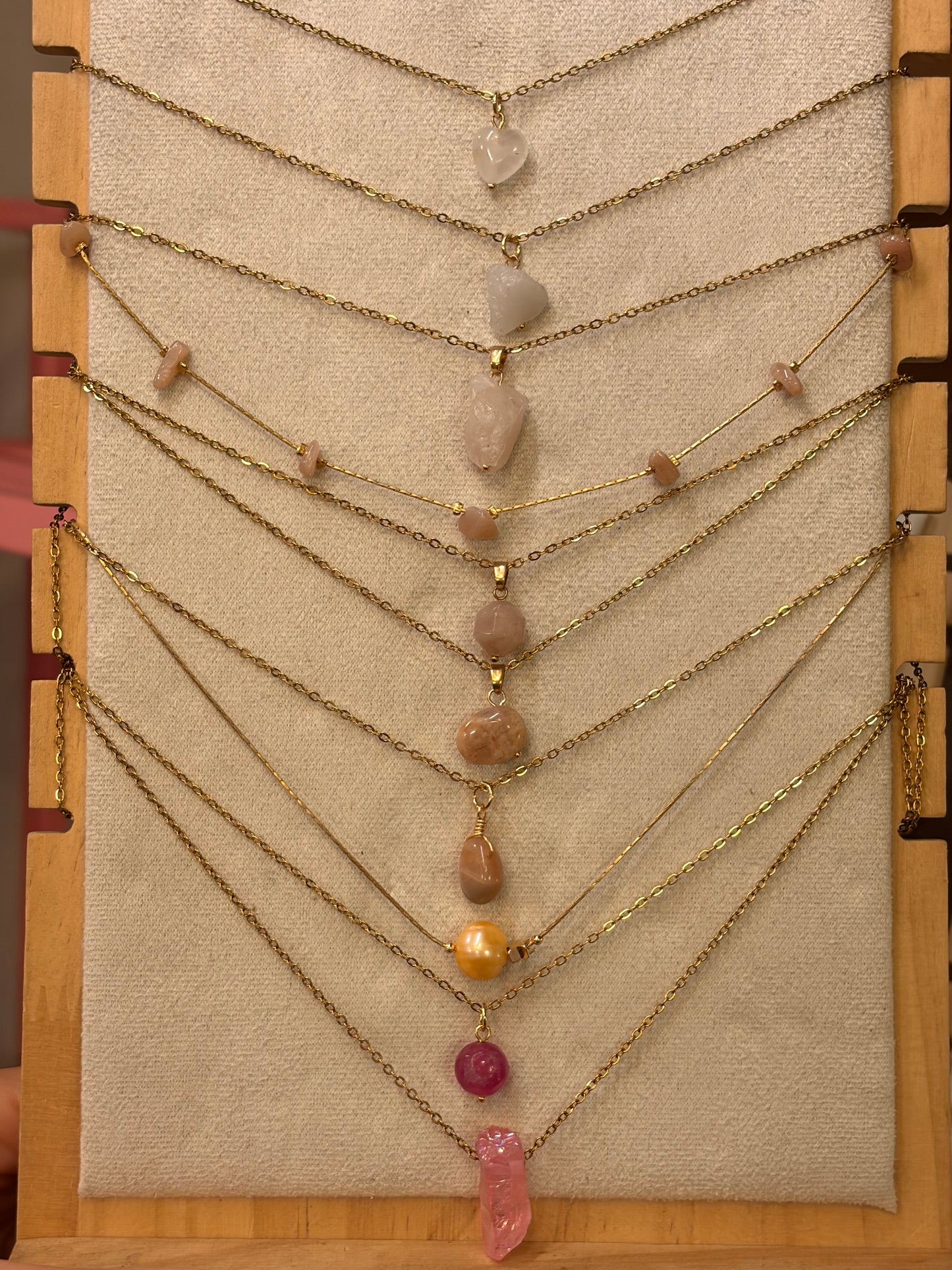 Stock de $100 pesitos•Collar Mineral Sencillo Varios