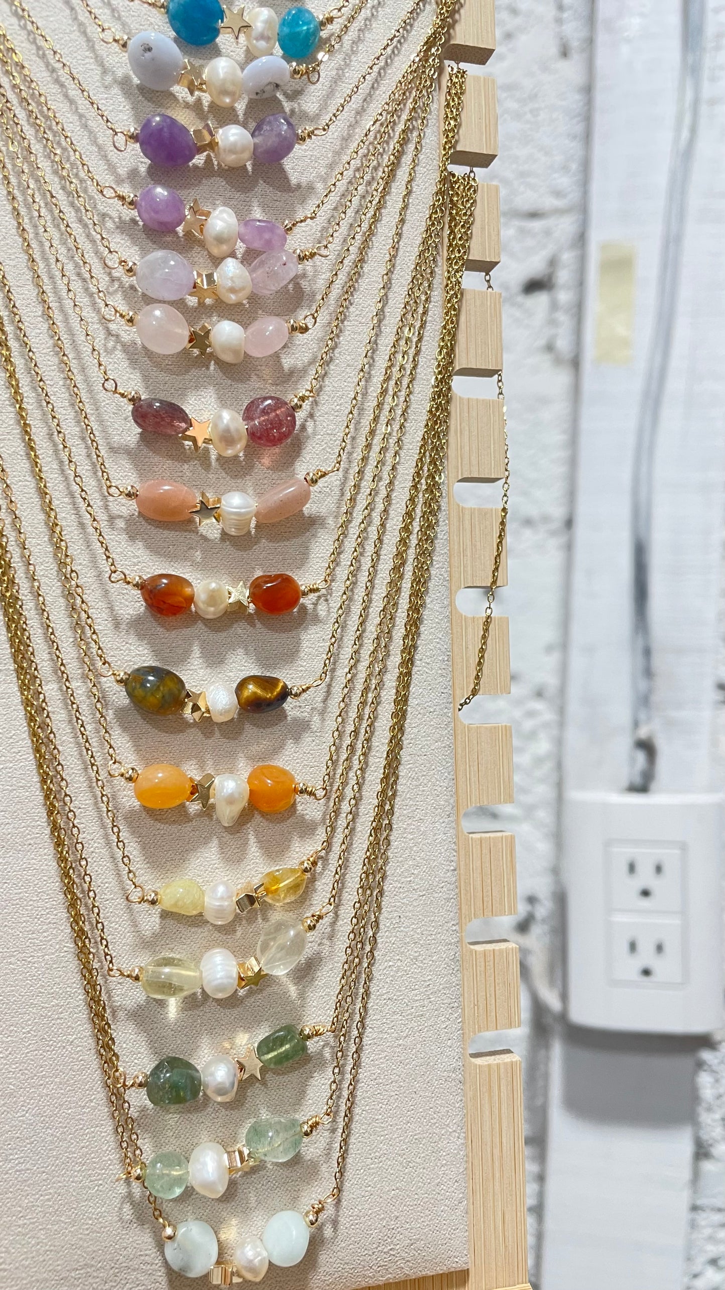 Collar Medio Cielo  de Cuarzo