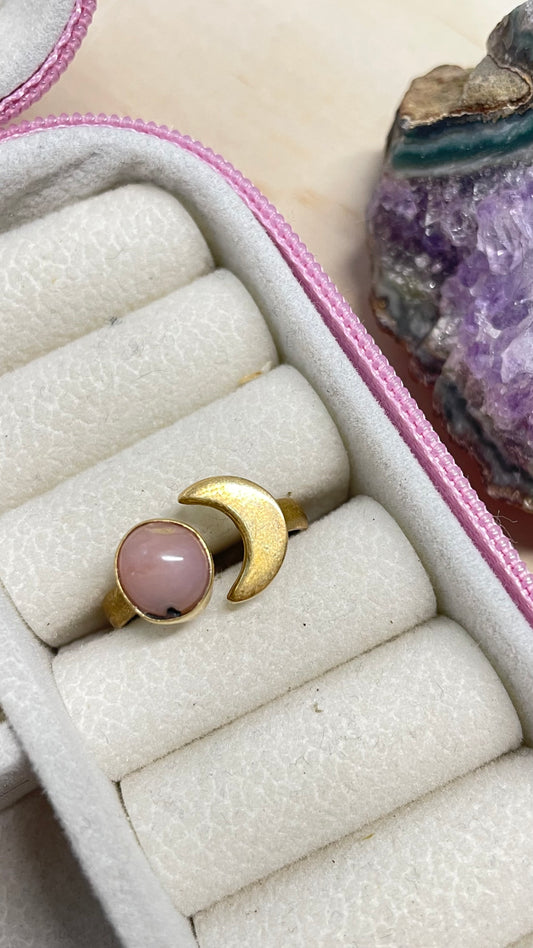 Anillo Opalo Rosa y Luna