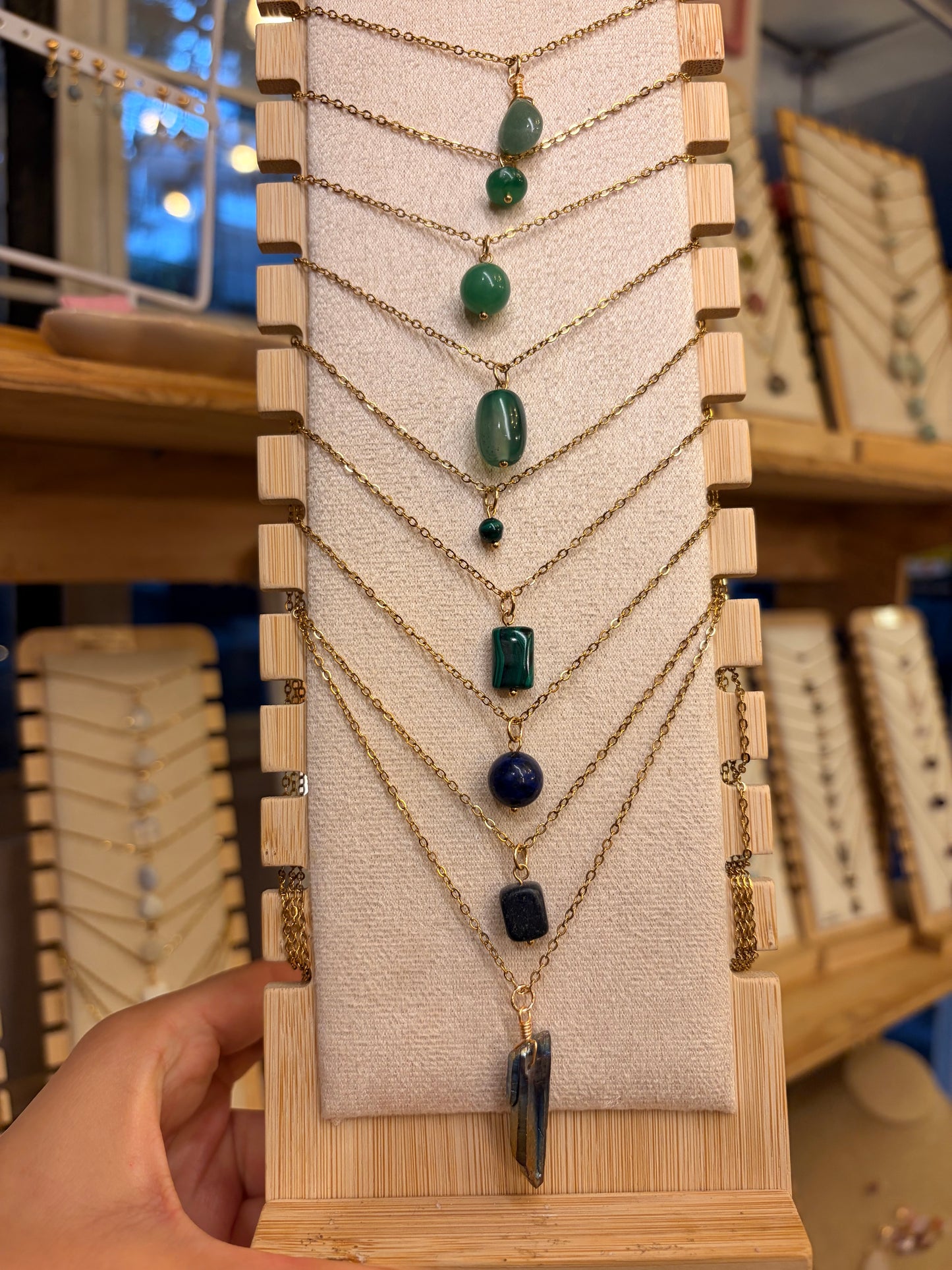 Stock de $100 pesitos•Collar Mineral Sencillo Varios