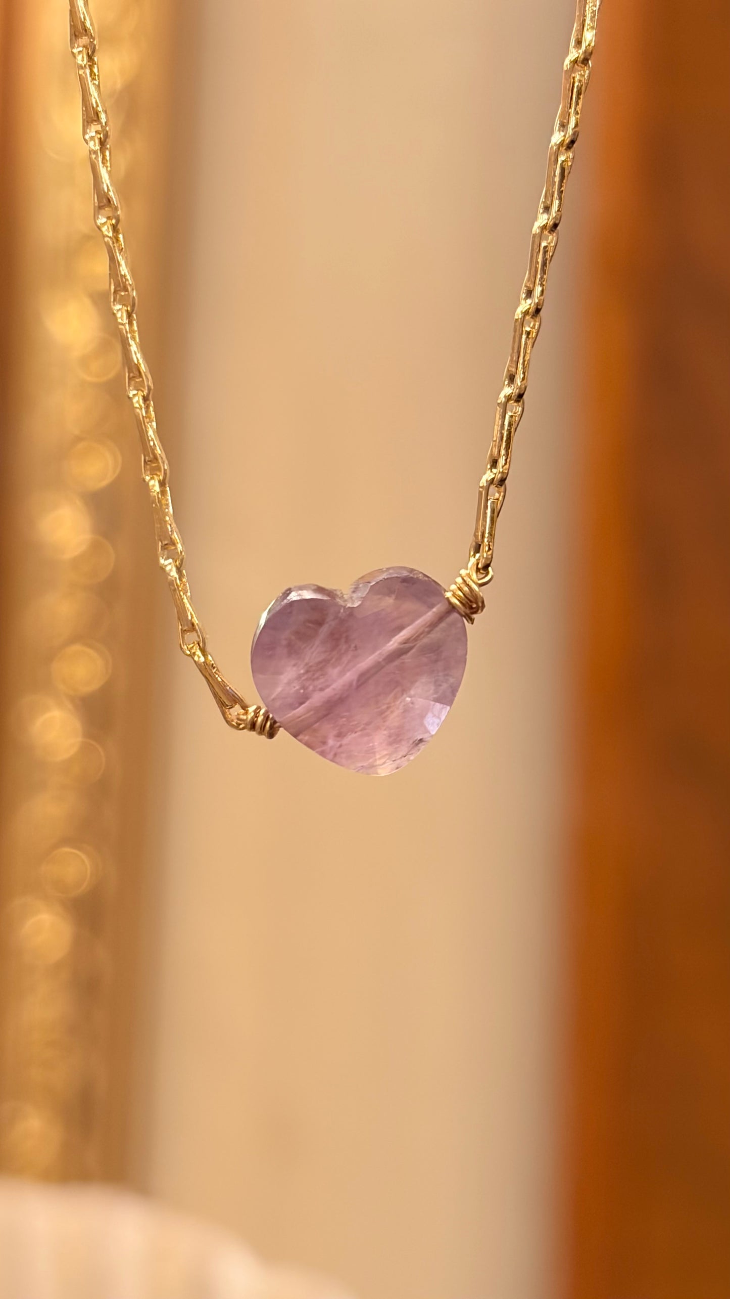 Collar Shine Amatista Corazón