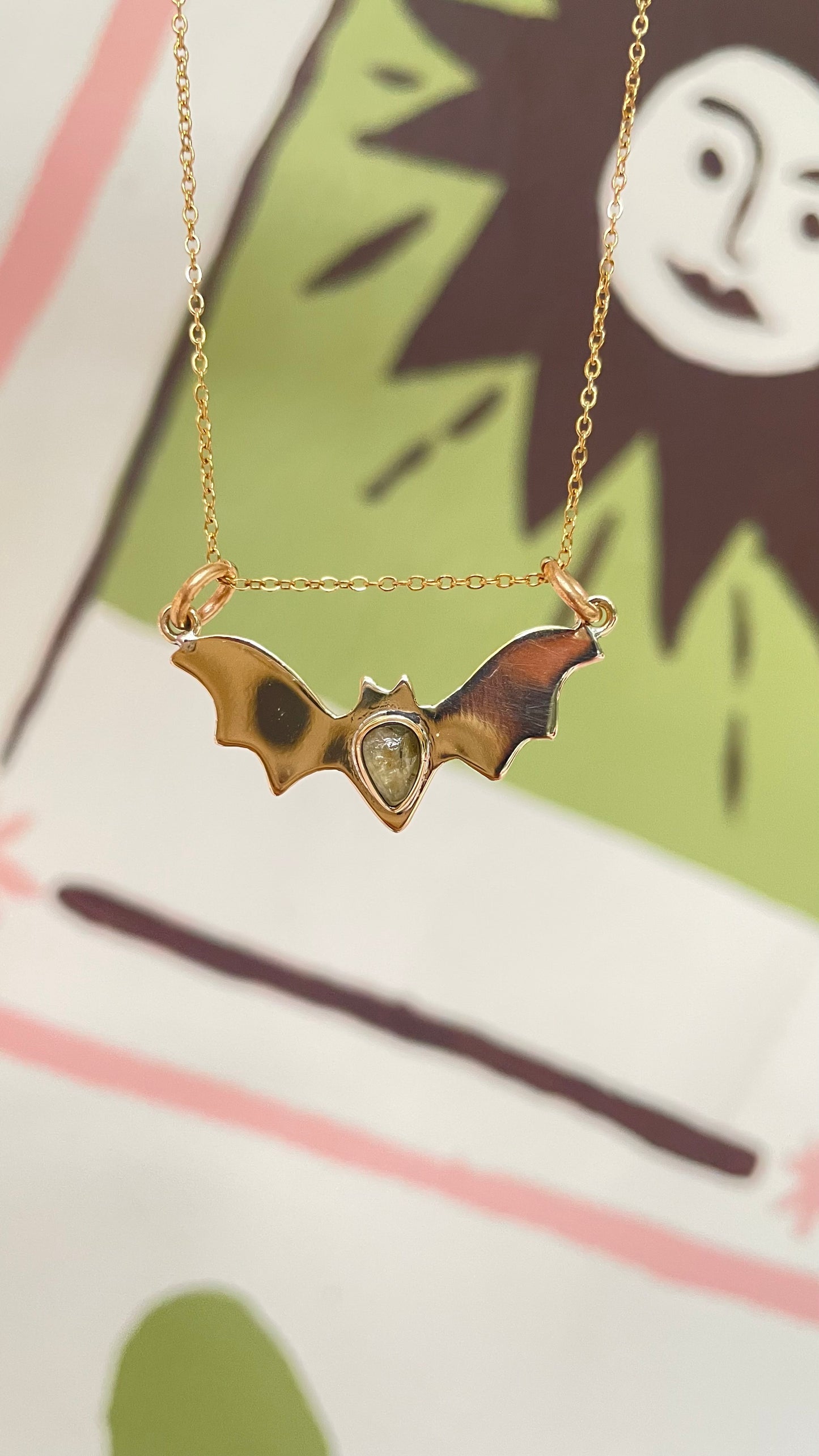 ✨🦇🍉 Collar Bat Season EDICIÓN ESPECIAL •Turmalina Sandía • 🍉 🦇✨-Temporada de Brujas-