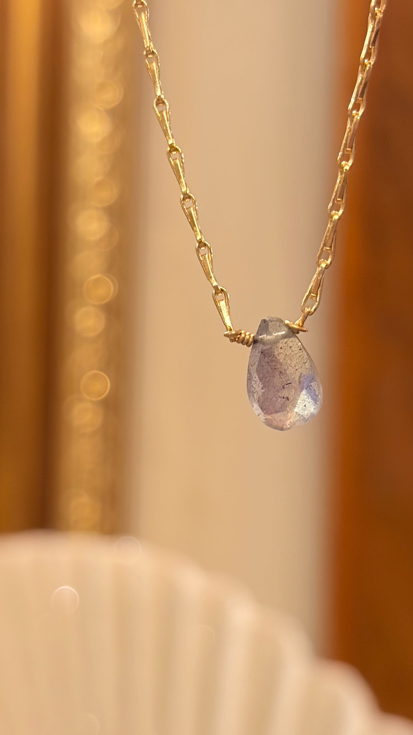 Collar Shine Labradorita Azul