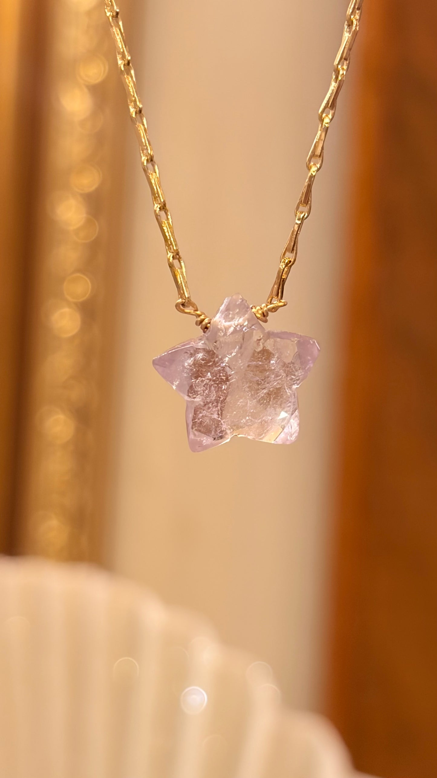 Collar Shine Amatista Cristal Estrella