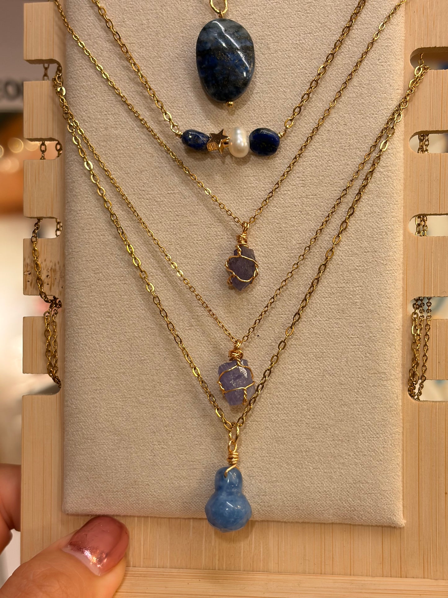 Stock de $100 pesitos•Collar Mineral Sencillo Varios