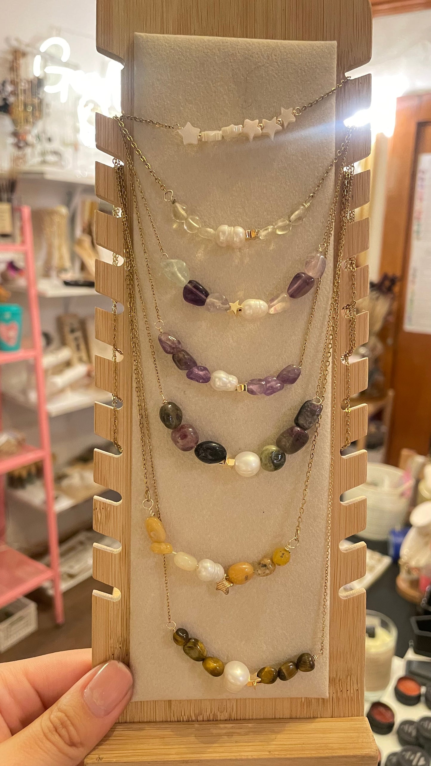 Collar Cielo y Perla Varios