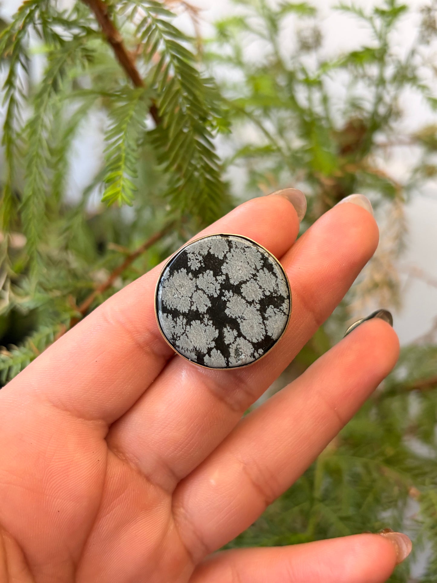 Anillo Obsidiana Nevada  Maxi