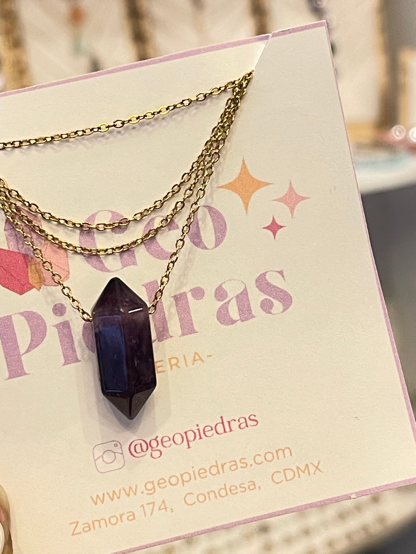 Collar de Cuarzo Doble Punta Mini