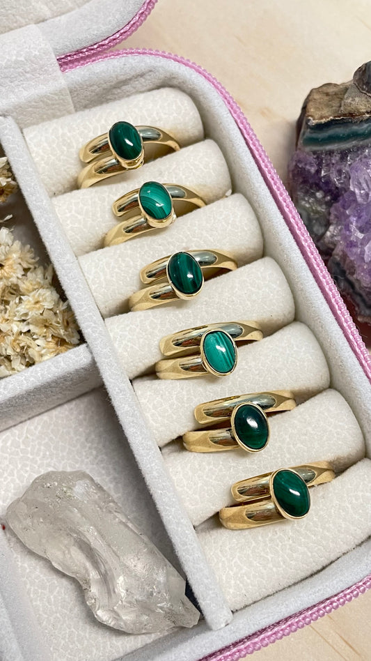 Anillo Malaquita  Mini