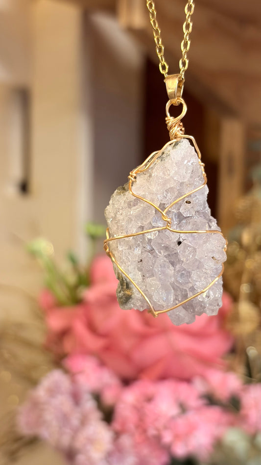 Collar Drusa  de Amatista   Engarzada (Pieza Única)1