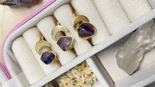 Anillo Fluorita y Luna