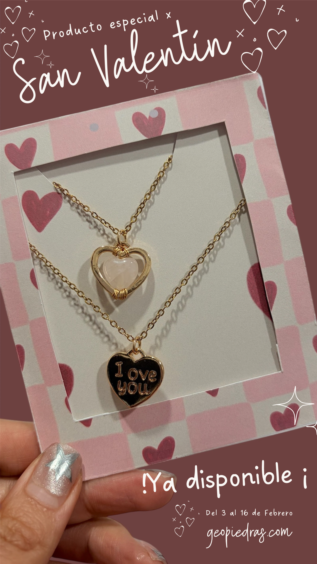 Kit Collares “Te amo” 💖 (2 piezas)