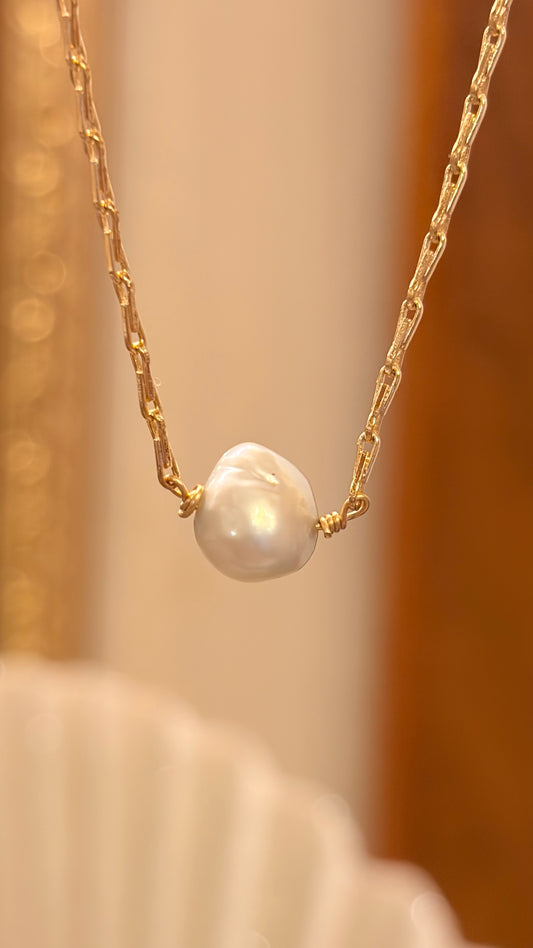 Collar Shine  Perla Limón