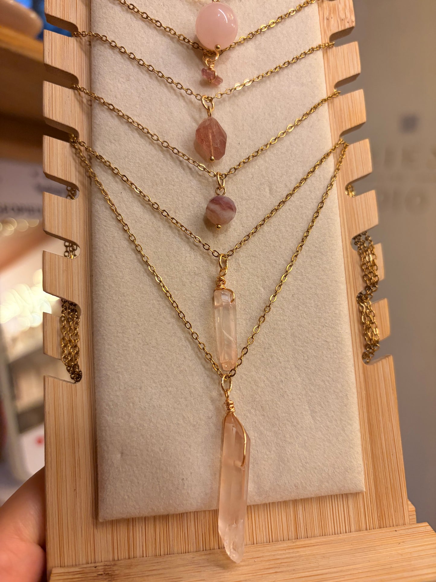 Stock de $100 pesitos•Collar Mineral Sencillo Varios