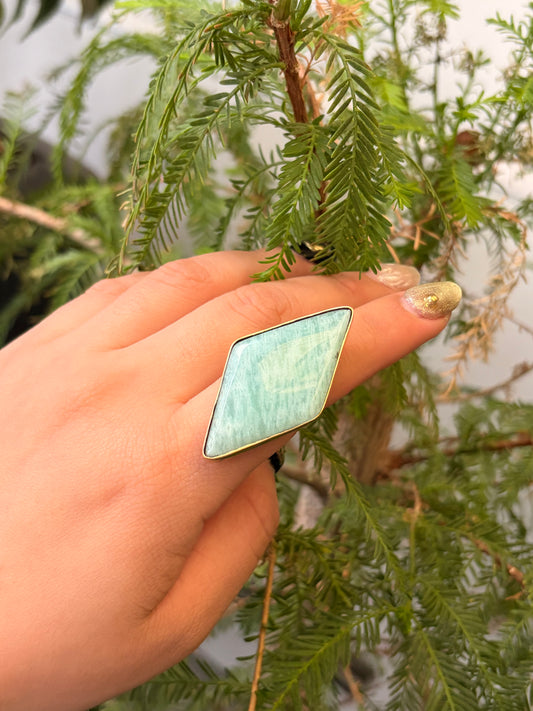 Anillo Amazonita Maxi