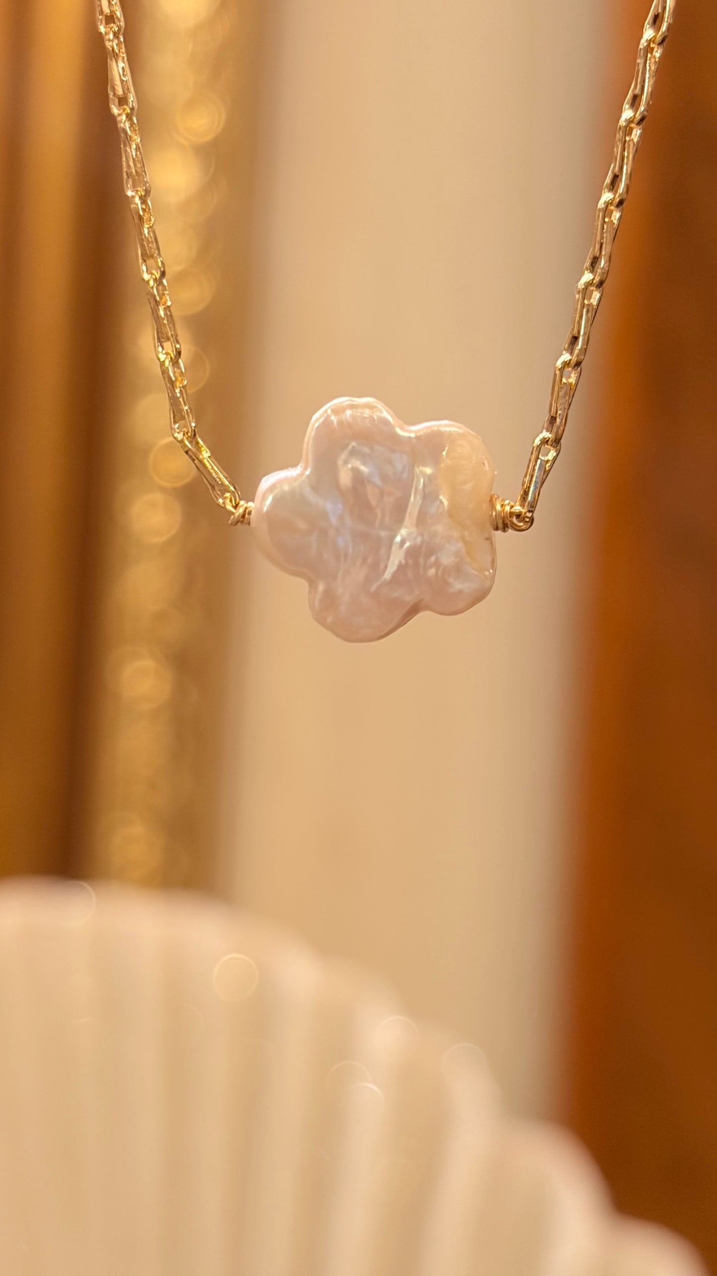 Collar Shine Perla Flor