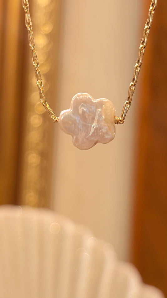 Collar Shine Perla Flor