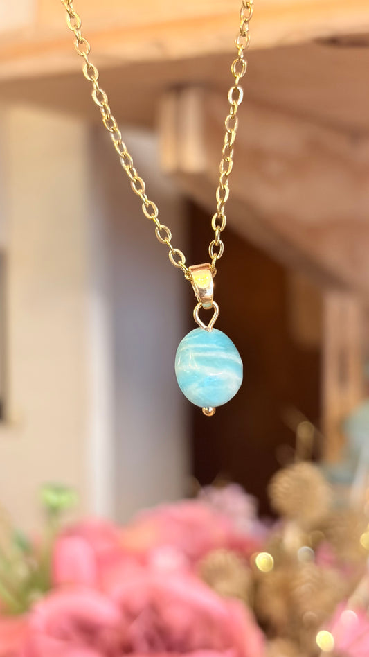 Collar Amazonita Nugget  (Pieza Única)