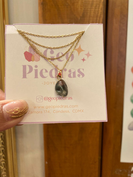 Collar Turmalina Sandía Nugget