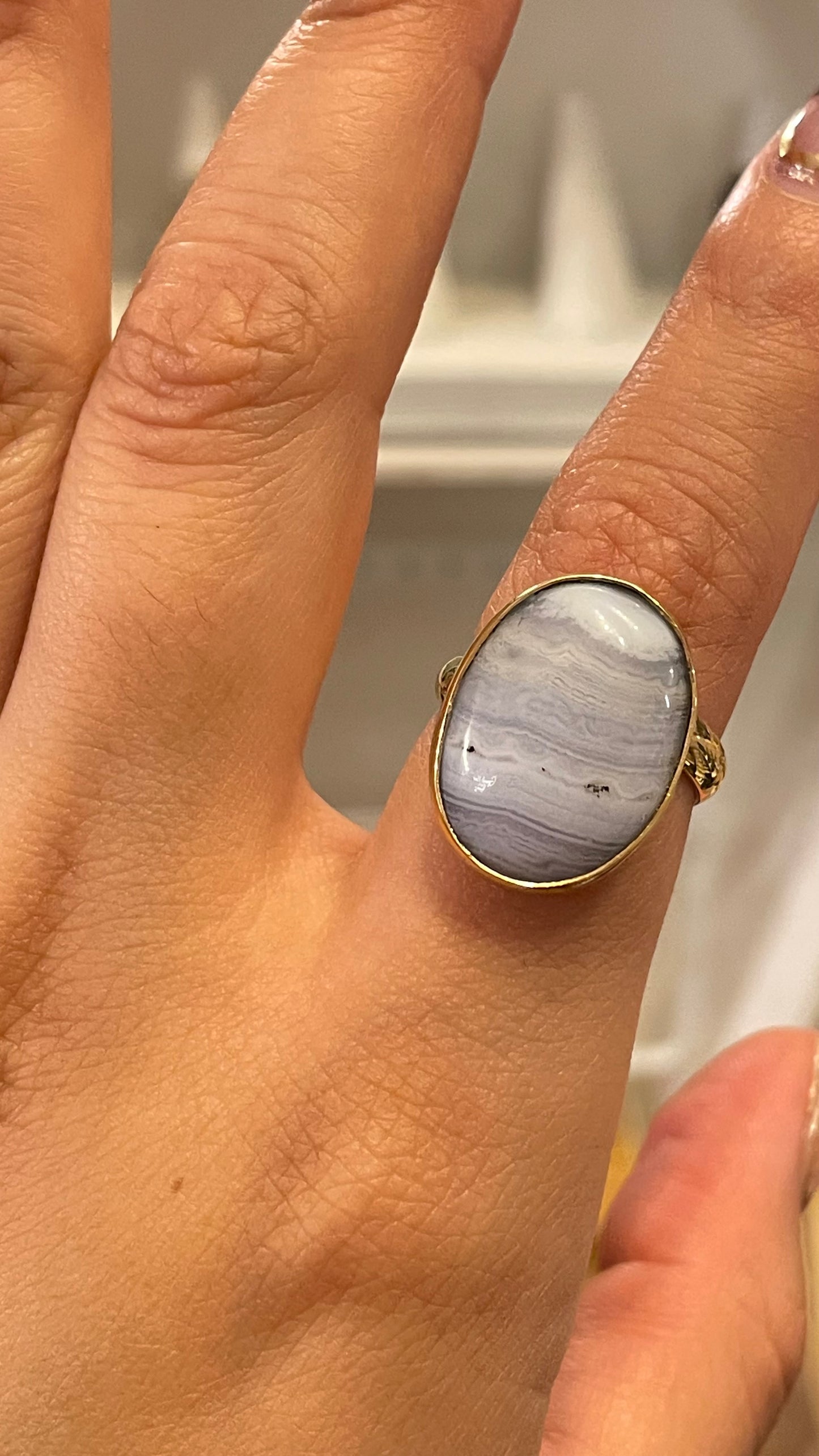 Anillo de Ágata Blue Lace Maxi 2